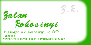 zalan rokosinyi business card
